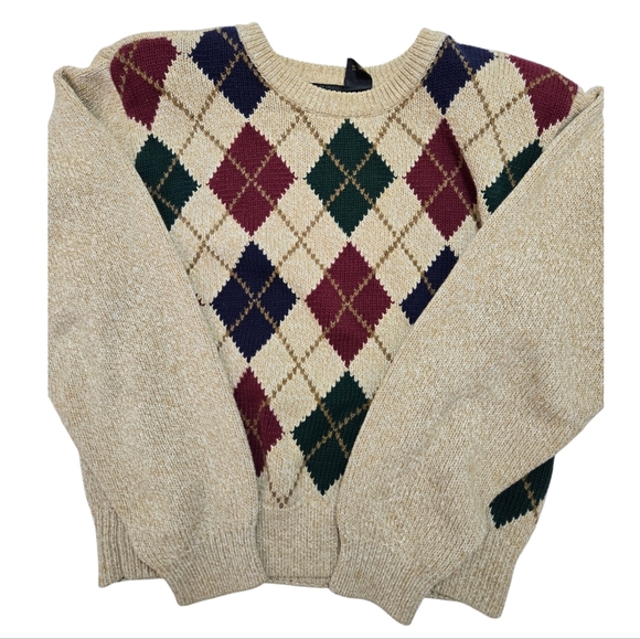 Vintage LizSport Diamonds Crewneck Pullon Long Sleeve Sweater Women’s Petite P - Picture 6 of 9